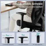 STOOLINK Ergonomischer Bürostuhl Schaumstoff Schreibtischstuhl Mesh 150kg – Bild 6