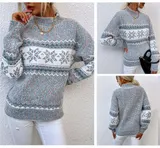 Damen Pullover Strickpullover Pulli Halbhoher Hals Sweater Langarm Oberteile – Bild 2