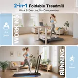 Laufband elektrisch Walking Pad LCD mit 8% Steigung für Zuhause Untertisch 130KG – Bild 9