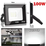 10W-100W LED Strahler Außen Fluter ohne/mit Bewegungsmelder Garden Scheinwerfer – Bild 1