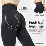 Bellivalini  Push Up Leggings Damen High Waist Sport Gym Fitness Hose Yoga  – Bild 3