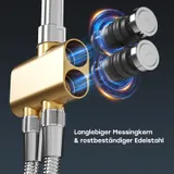 Edelstahl Höhenverstellbares Duschset, Duschsystem Regendusche mit Handbrause – Bild 7