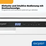 Exquisit PLUS Geschirrspüler 60 cm, 12 Maßgedecke, 11 Liter, GSP6312-030D weiss – Bild 4