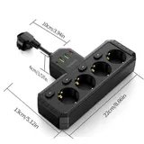 4 Fach EU Steckdose Mehrfachstecker Steckdosenleiste Adapter Mit USB DHL 2-3Tage – Bild 14