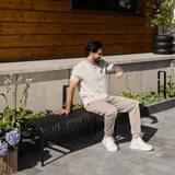 di volio Gartenbank BAISO 130 cm Metall wetterfest – Bild 3