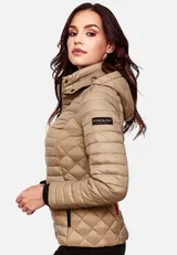 Marikoo Samtpfote Damen Jacke Steppjacke Frühling Übergangsjacke gesteppt Kapuze – Bild 19