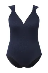 Ulla Popken Damen große Größen Badeanzug Leo Jacquard Softcups – Bild 9