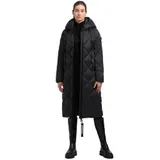 khujo Linda Damen Mantel Winterparka Steppmantel Wintermantel Schwarz – Bild 4