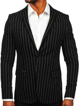 Sakko Herrensakko Sweatjacke Anzug Klassische Motiv Casual Herren BOLF Gestreift – Bild 1