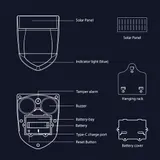 Solarbetriebener WLAN-Außenalarm Mit Bluetooth 5.0 IPX5 Wasserdicht Echtz P1G1 – Bild 10