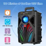 Tragbarer Bluetooth 5.0 Lautsprecher Subwoofer Musikbox LED mit Mikrofon Stereo· – Bild 4
