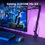 FIFINE XLR Streaming Mikrofon mit Arm USB Dynamisch Microphone Gaming PC Podcast – Bild 2