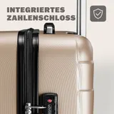 monzana® Hartschalenkoffer-Set Exopack 3-tlg Champagner ABS – Bild 6