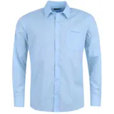 Pierre Cardin Herren Hemd Langarm Regular Fit – Freizeit & Business, Weiß/Blau – Bild 4