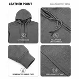 Motorrad Hoodie Aramid Herren Biker Jacke CE-Protektoren Grau Motorrad jacke Neu – Bild 8