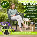 tillvex® Gartenstühle Wetterfest Gartensessel Set Gartenstuhl Gartenmöbel Balkon – Bild 6