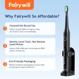 Fairywill Sonic Elektrische Schallzahnbürste Mit Reiseetui 5 Modi 8 Ersatzbürste – Bild 4