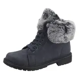Damen Boots Stiefeletten Stiefel Schnür-Booty Winterstiefel Gefütterte Schuhe – Bild 1