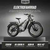 Gebraucht 2000W E-Mountainbike Elektrofahrrad Dual Motor E-bike 48V25Ah Ölbremse – Bild 17