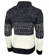 Herren Grobstrick Pullover Stehkragen Winter-Freizeit-Jacke Design Pulli B-51112 – Bild 3