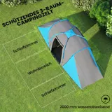 Outsunny Tunnelzelt Campingzelt für 4 Personen mit 2 Schlafzimmern Wohnbereich – Bild 5