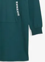 Damen Shirt Kleid petrol sportlich Kängurutasche Viskose Mix Gr 36 - 50 neu 3122 – Bild 5
