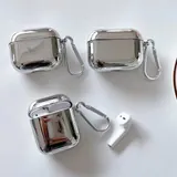 Stilvolle und waschbare galvanisierte für Airpods Hülle Silber Metall Abdeckun – Bild 1
