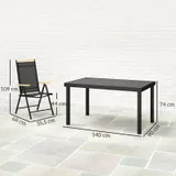 Sitzgruppe klappbar 7tlg. Balkonset 1 Tisch+6 Stühle Gartenmöbel Sitzgarnitur – Bild 4