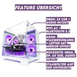 VENOM White Gaming PC bis RTX 5060/ 128 GB RAM, 10-Core, Wasserkühlung, WLAN/BT – Bild 4