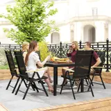 Sitzgruppe klappbar 7tlg. Balkonset 1 Tisch+6 Stühle Gartenmöbel Sitzgarnitur – Bild 9