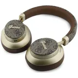 Guess Bluetooth 5.4 Wireless Headset ENC On-Ear 4G Gold Script Metal brown – Bild 3