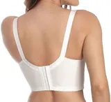 Sassa 10901 Damen Longline-ungepolsterter-BH  ohne Bügel Weiß, Elfenbein Neu – Bild 2