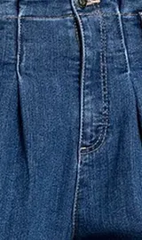 Damen Strech Jeans Mom blue denim High Waist Saum Umschlag Gr. 36 - 52 neu 72346 – Bild 8