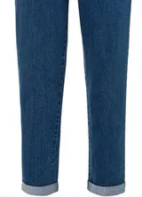 Damen Strech Jeans Mom blue denim High Waist Saum Umschlag Gr. 36 - 52 neu 72346 – Bild 2