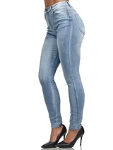 Tazzio Jeans Damen High Waist Skinny Fit Jeanshose Stretch Denim Hose – Bild 4