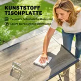 Gartenmöbel Set Klappbar Sitzgruppe 5-teilig Tisch mit 4 Stühlen Holzoptik – Bild 7