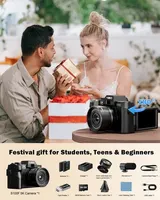 5K 48MP Digitalkamera Anfänger Fotokamera Autofokus 16X Zoom Kompakt Mit 32GB – Bild 2