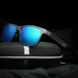 Aluminium Magnesium Polarisiert Sonnenbrille Herren Retro UV 400 Fahren Brille – Bild 3