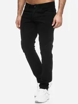 TAZZIO Jeans Slim Fit Herren Chino Jeanshose Stretch Designer Hose Denim Schwarz – Bild 3