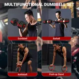 Hantel Set Kurzhantel Langhantel Gewichte Hantelset Fitness Krafttraining – Bild 14