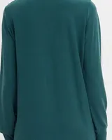 Damen Shirt Kleid petrol sportlich Kängurutasche Viskose Mix Gr 36 - 50 neu 3122 – Bild 7