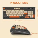 M96 Kabellose Membran Gaming-Tastatur, Knopfsteuerung Bluetooth/2,4 G Kabellose – Bild 9