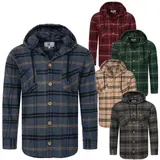 Rock Creek Herren Hemd Flanellhemd Kapuzenjacke Karohemd Holzfällerhemd H-334  – Bild 5