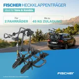 Heckträger FISCHER für 2 Fahrräder E-Bikes faltbar Heckklappenträger 45 kg – Bild 2