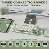 YUNZII mechanische Tastatur B75 Pro 75% BT/2.4G/Type-C Hot-Swap 84 Tasten Matcha – Bild 3