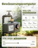 Bewässerungscomputer mit 3 Ausgängen LCD-Display & Regenverzögerung für Garten – Bild 5