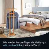 Herrendiener Anzugständer stiller Diener Sackohalter Hosenbügel aus Bambus – Bild 5
