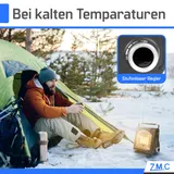 ZMC 2in1 Gasheizung Camping Gaskocher 1,7kW tragbar Butan Keramik Heizer Outdoor – Bild 7