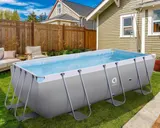 Pool Aufstellpool 4x2 rechteck Schwimmbad Schwimmbecken Gartenpool 400x200x100cm – Bild 5