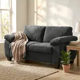 Sofa 2 Sitzer 156 cm Chenille Couch mit breiten gepolsterten Armlehnen – Bild 9